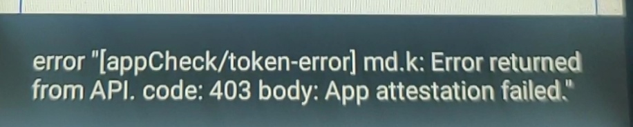 app check token error [App attesetation failed] · Issue #7047 ...