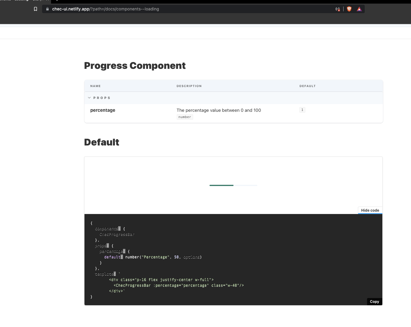 [Storybook] ChecLoading story docs are for something else · Issue 563