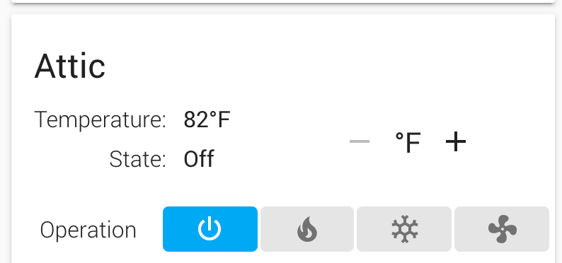Request: If the thermostat state is off, hide the set point controls ...
