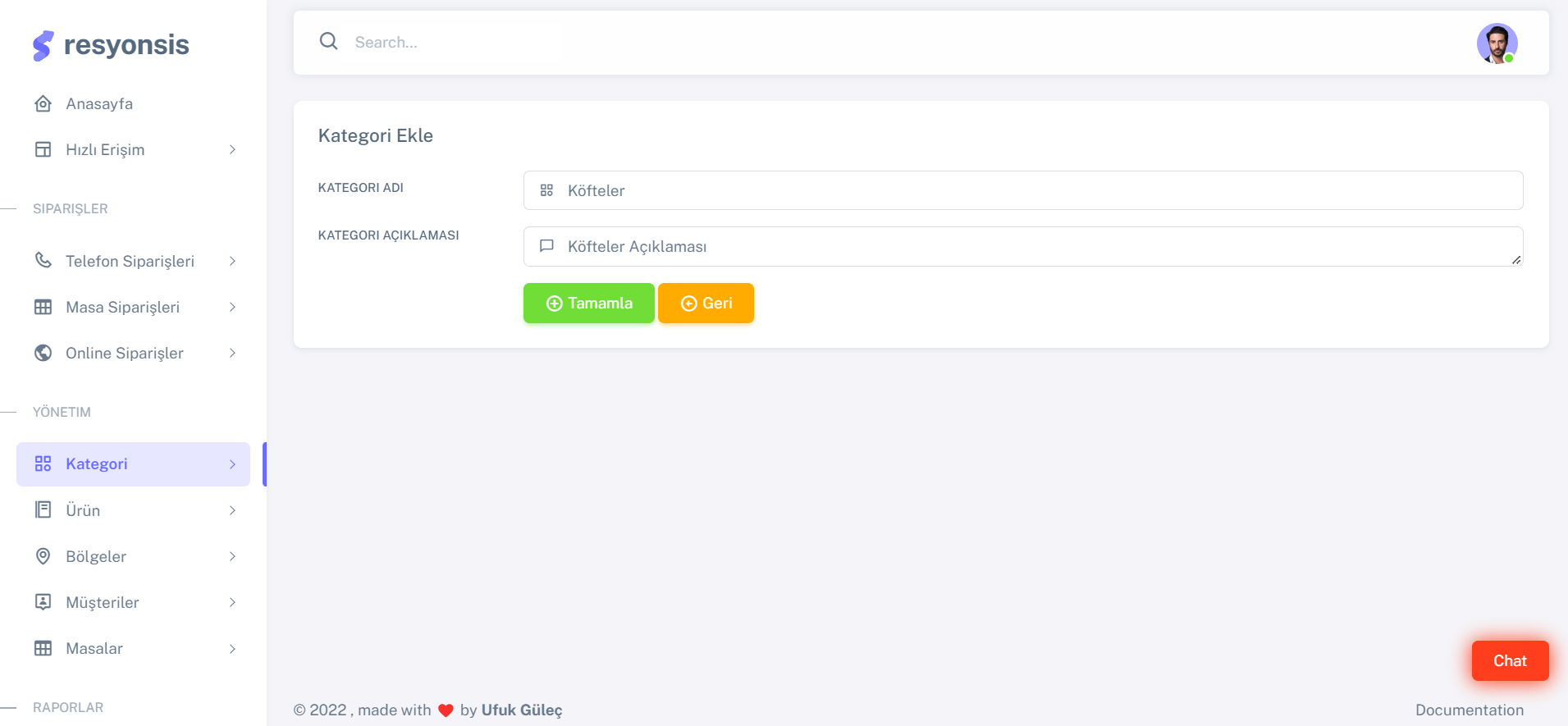 GitHub - ufukgulec/RestoranYonetimSistemi: Bu proje .Net Core5 ile ...