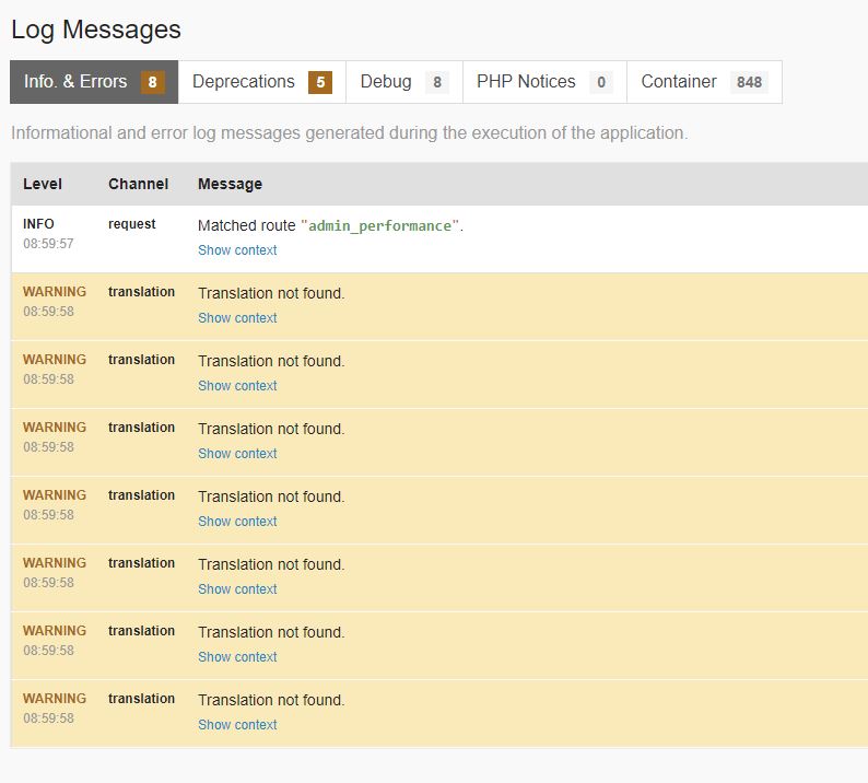 message logs