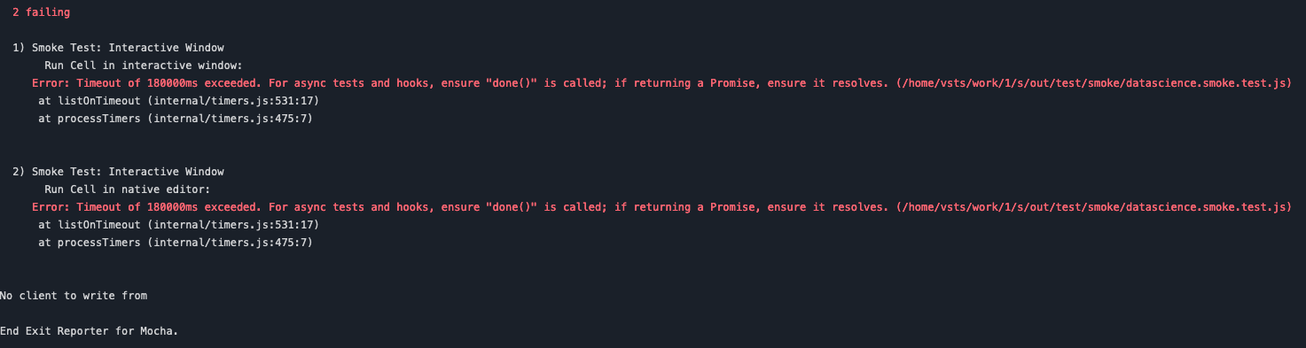 PR pipeline failing on Smoke Test: Interactive Window on Linux · Issue ...
