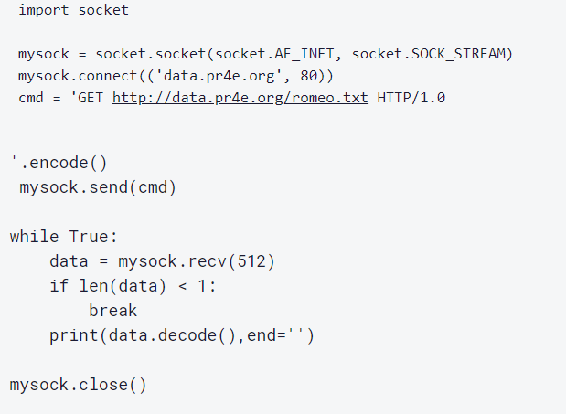Python for Everybody - Networking: Write a Web Browser · Issue #38930 ...