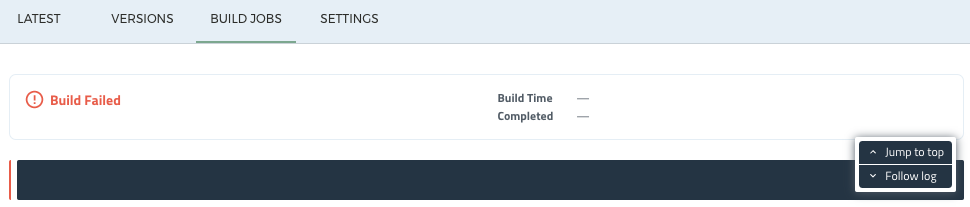 webhook triggered build job failed