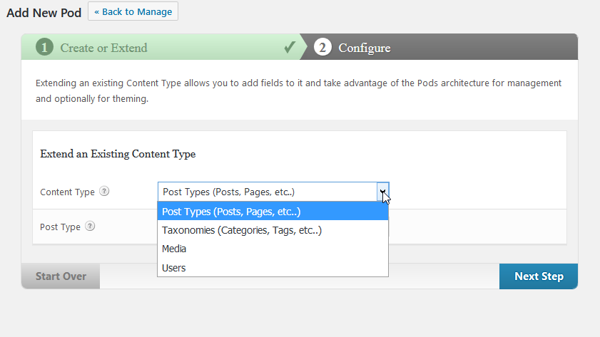 Pods - Missing comment extension option 1