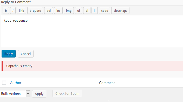 Pods - Comments extended required field error