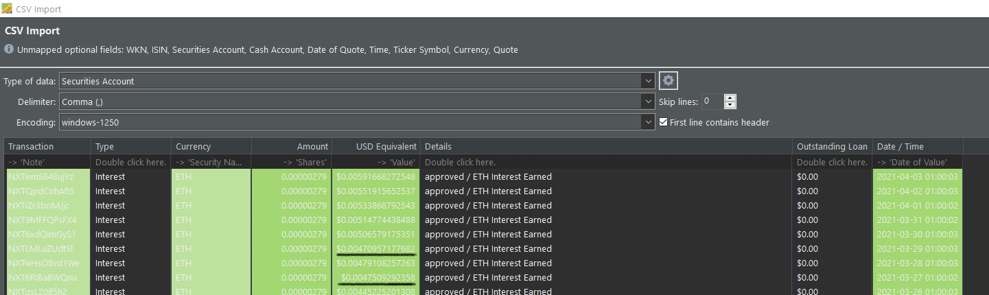 Import CSV - add more digits for small amounts · Issue #2192 ...