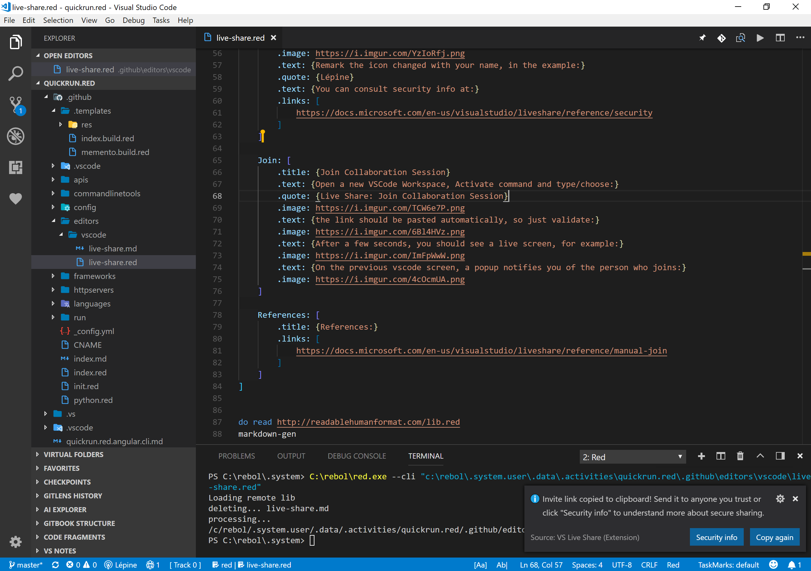 Allow host to share a terminal / command prompt session with guests ...
