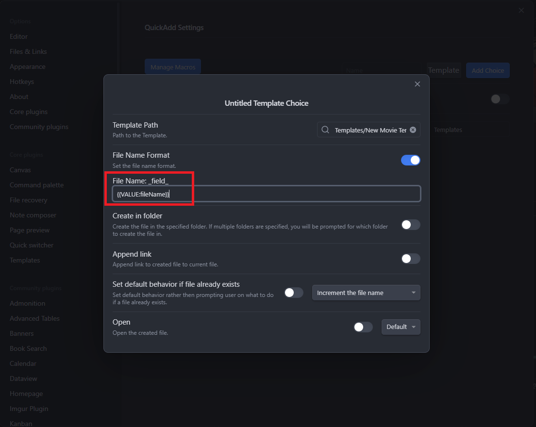 Unable to detect Object type · Issue #418 · chhoumann/quickadd · GitHub