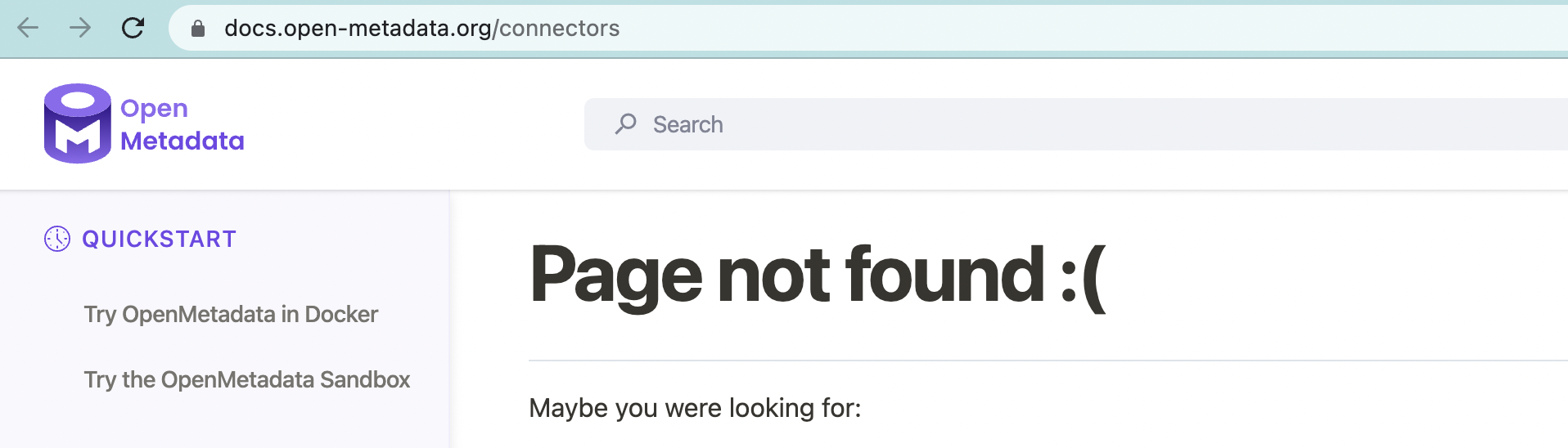 Redirection on docs page for Connectors from profiler tab is not proper ...