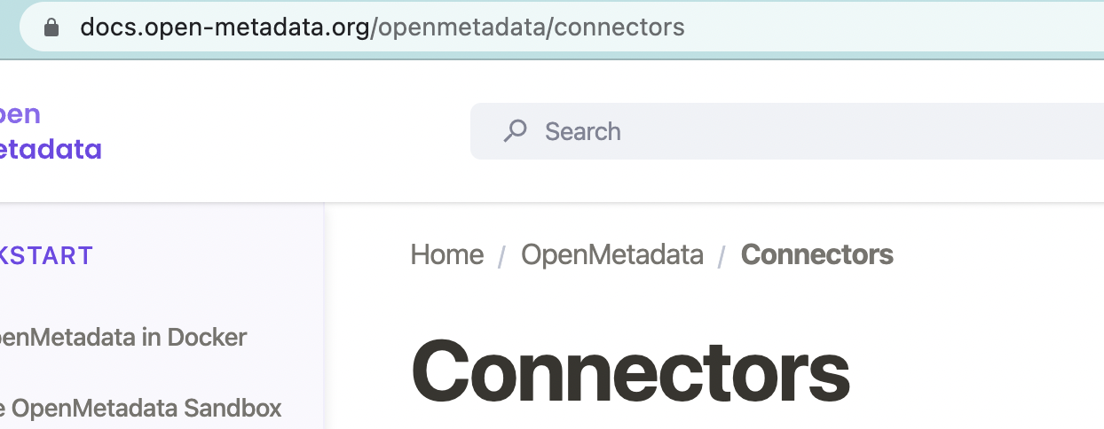 Redirection on docs page for Connectors from profiler tab is not proper ...