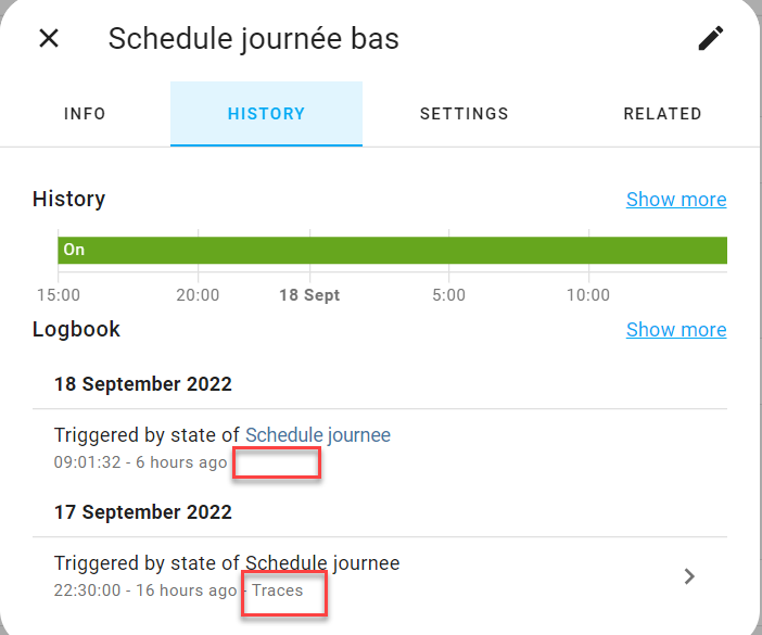 Schedule helper fails to trigger automation properly but writes in ...