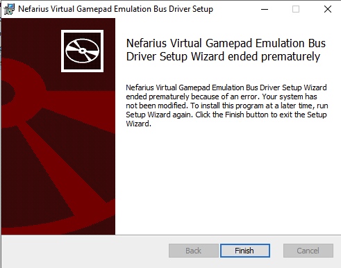 Nefarius virtual gamepad emulation bus driver