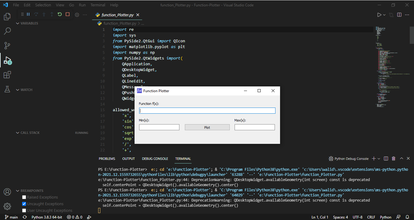 GitHub - WalidMohamed1/Function-Plotter: A GUI program that plots ...