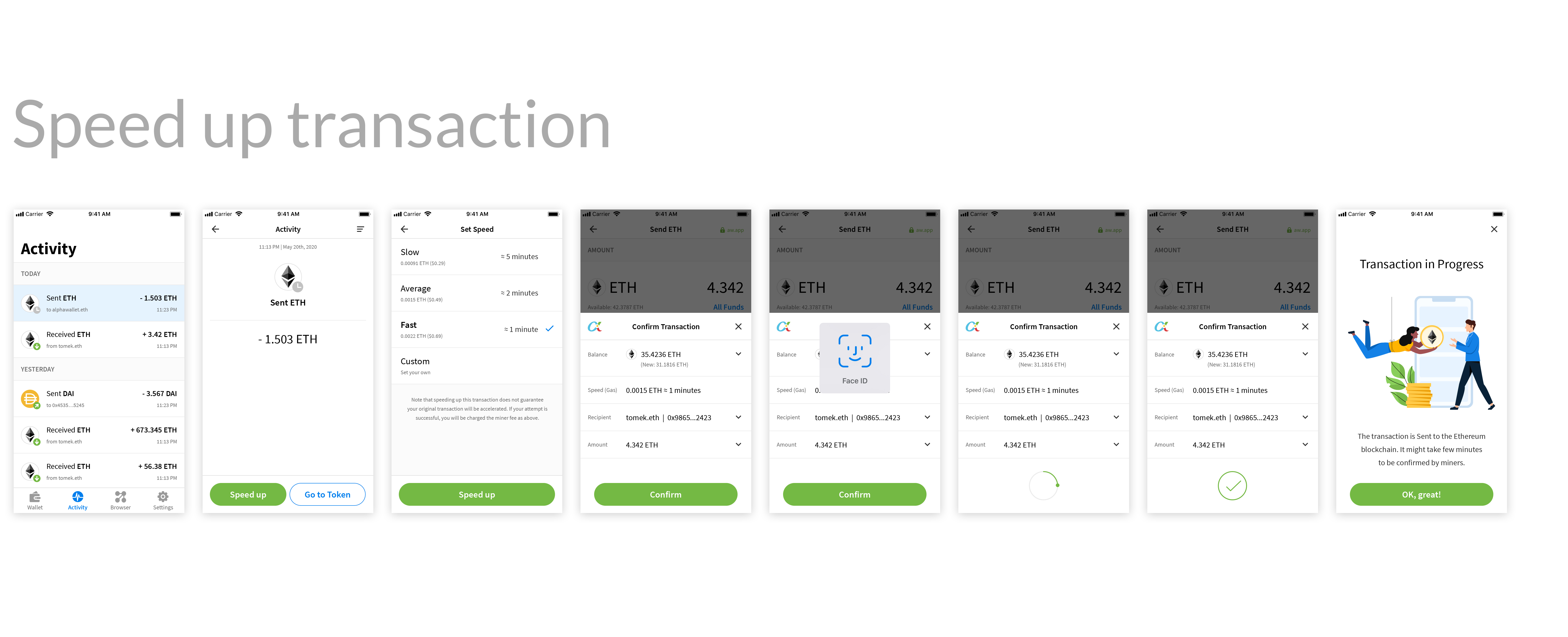 Improve the clarity of pending transaction screen · Issue #1541 ...