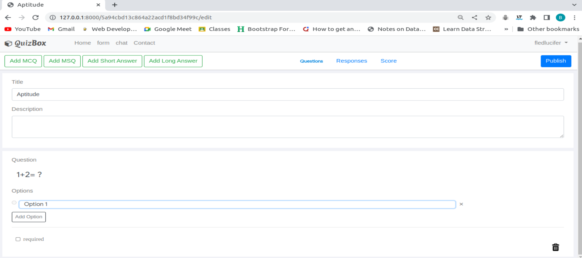 Github rahulbollisetty quiz creator