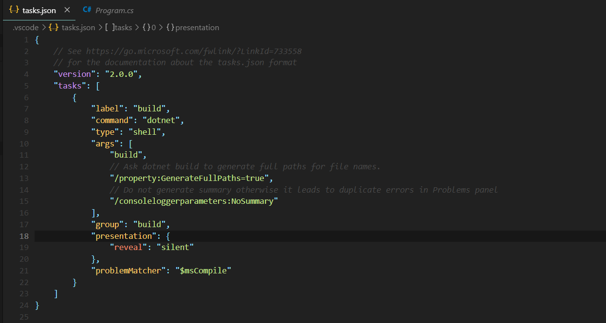 Wrong Value Of Command Property In DotnetBuild TaskTemplate Issue 78976 Microsoft vscode 