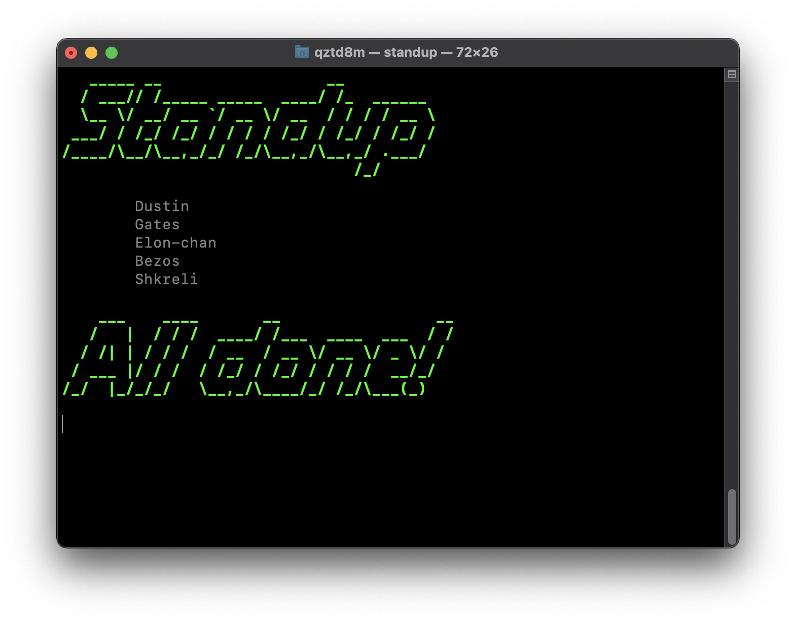 GitHub - raimondi1337/Standup: Quick script to run standup