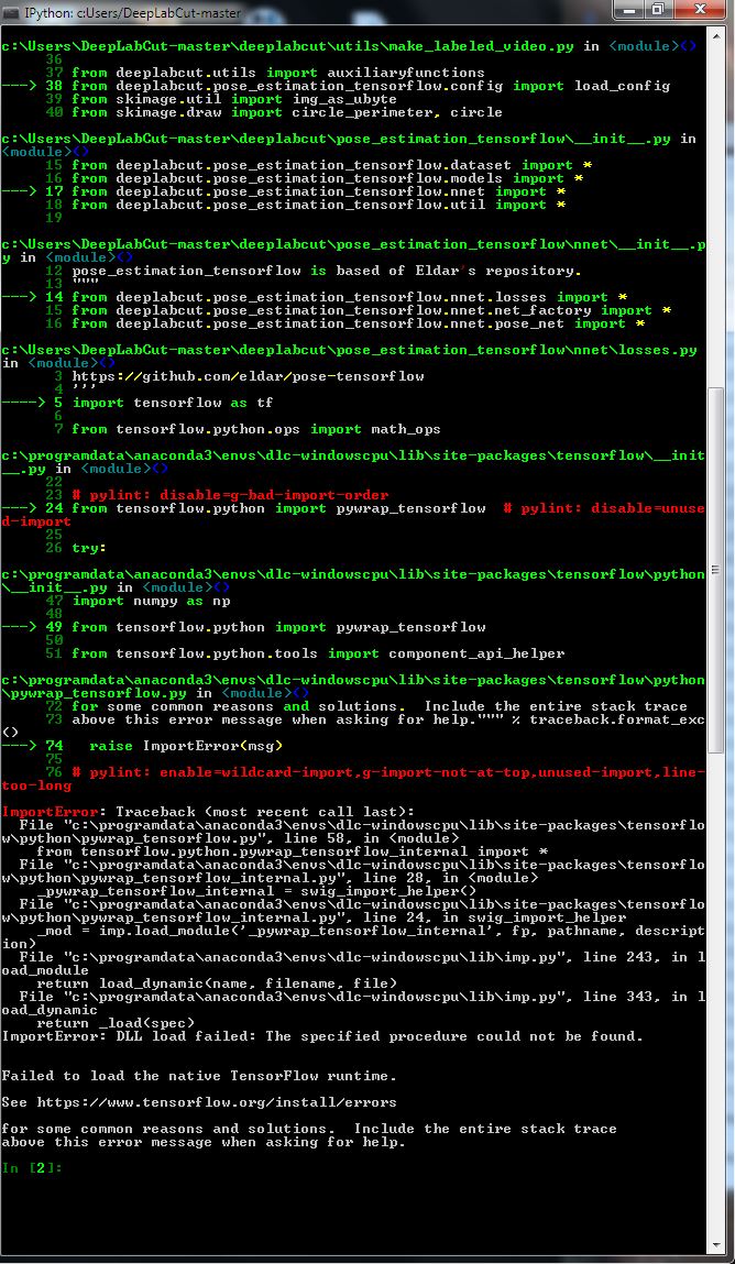 "import deeplabcut" error Windows 7 · Issue #323 · DeepLabCut ...