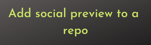 Add social preview to a repo