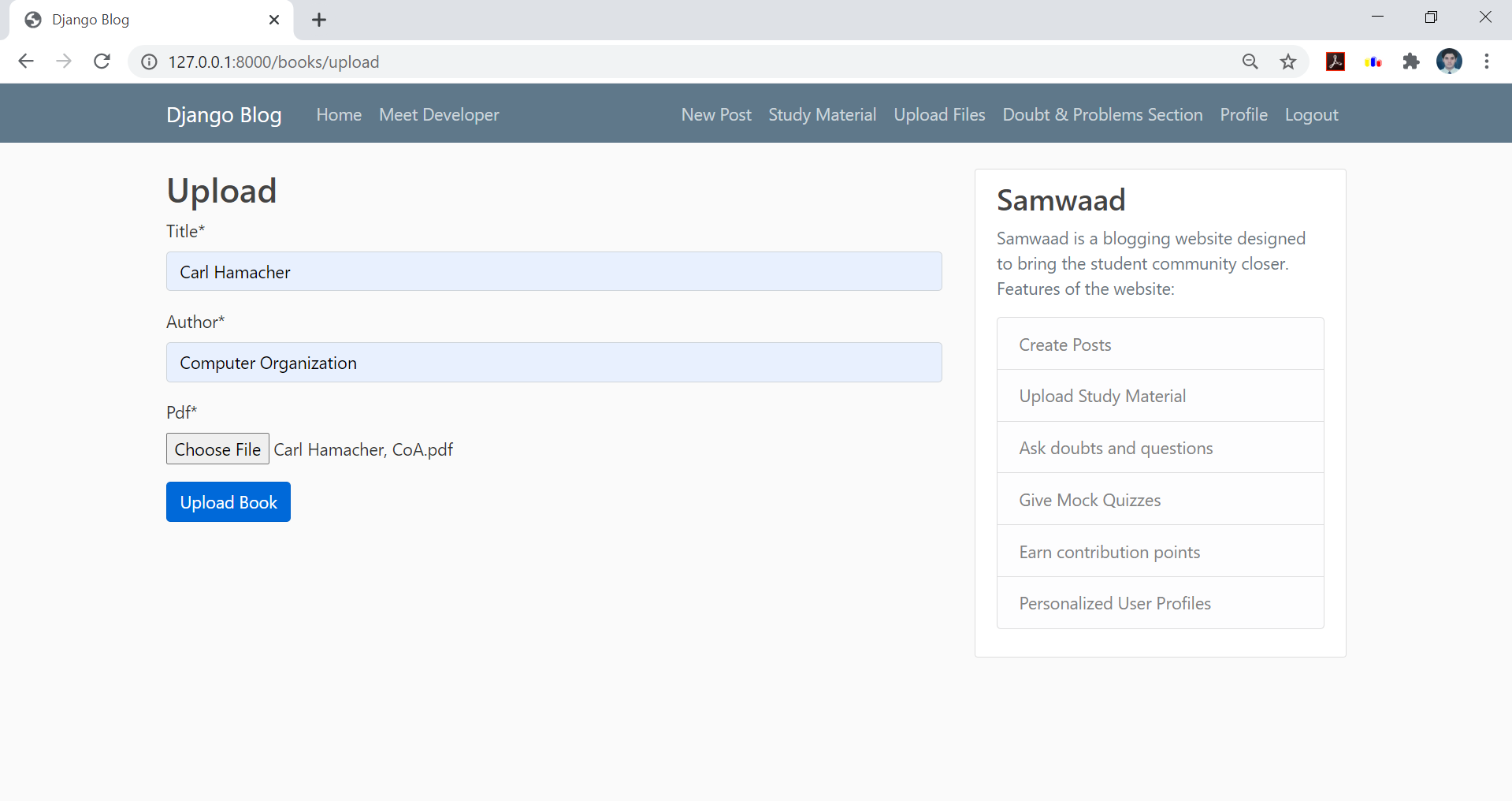 GitHub - shreyrai99/django_blog: A website where students can create ...