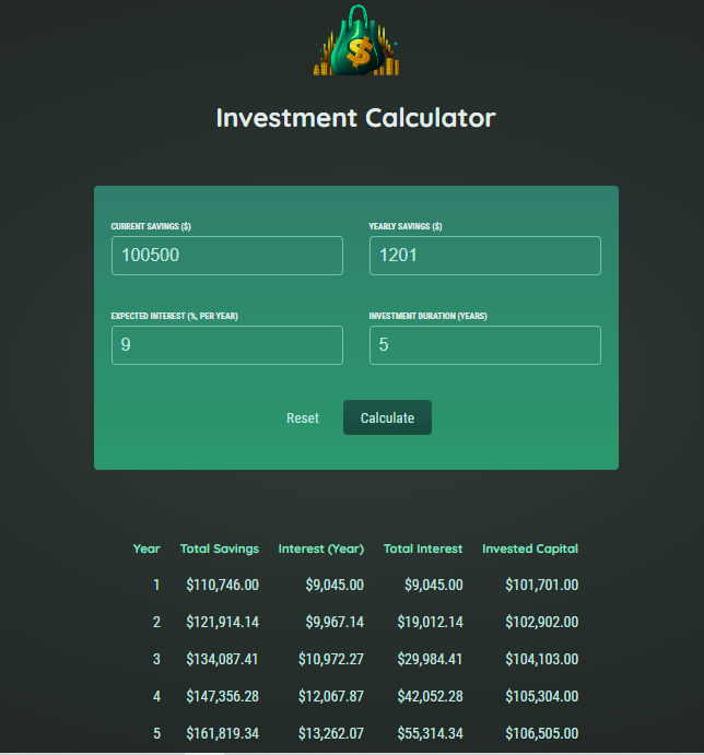GitHub SkyyBanerjee/InvestmentCalculator An app which calculates