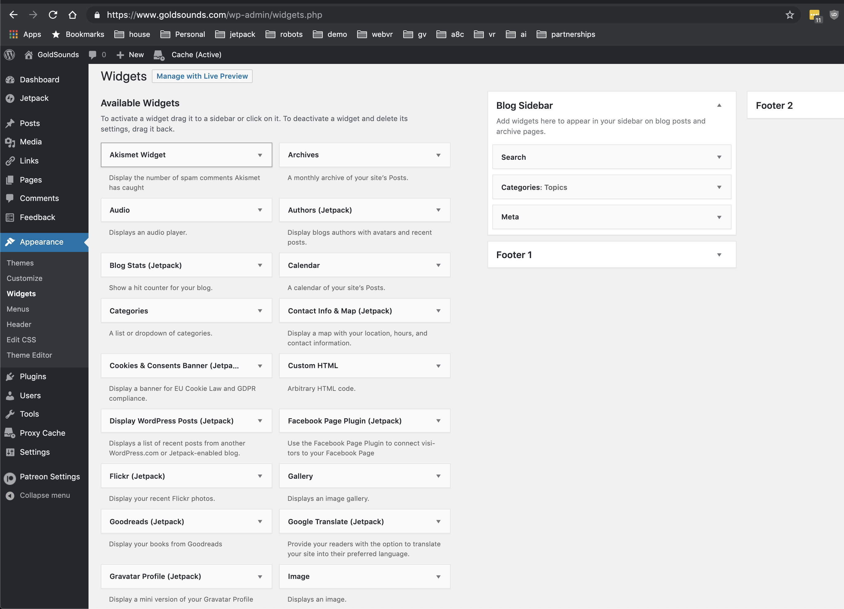 widgets-page