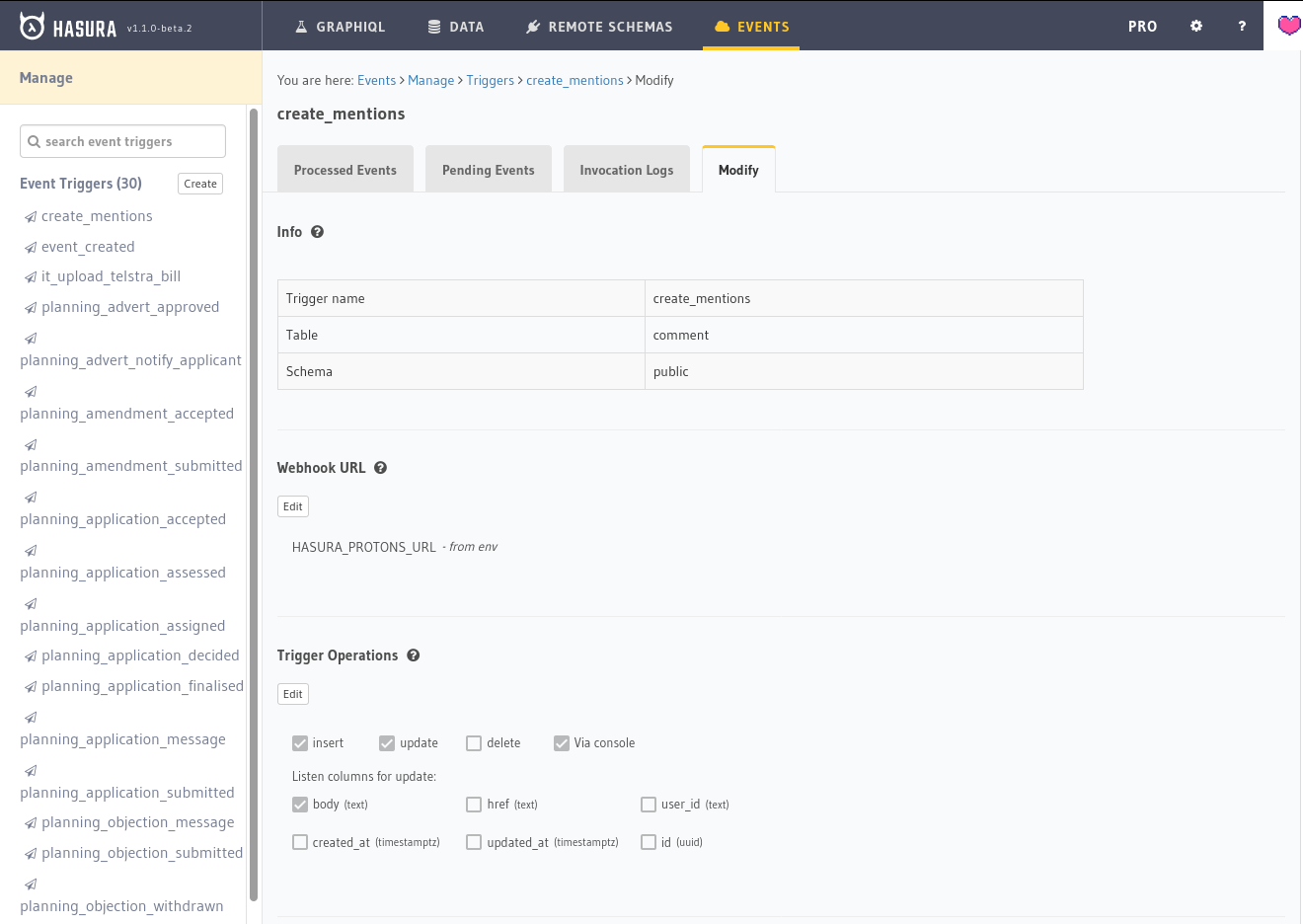 Event trigger migrations not working in v1.1.0-beta.2 · Issue #3784 ...