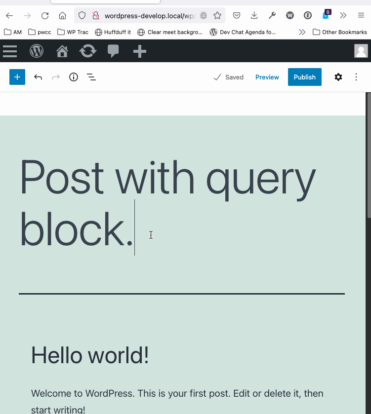 Query block Notice thrown if template includes post content. · Issue