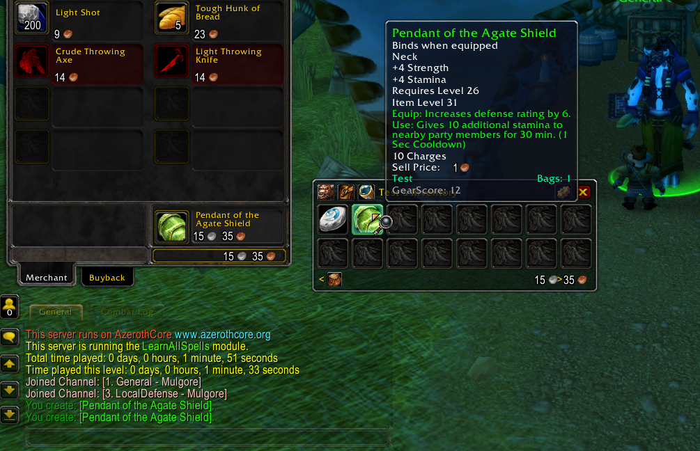 Pendant of the Agate Shield incorrect vendor price (ID 20950) · Issue