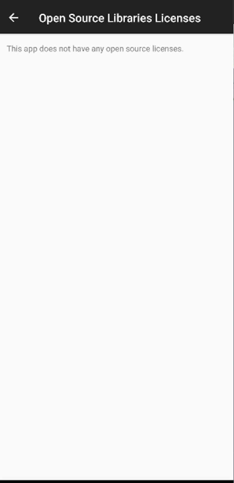 I don't see the open source libraries licenses on the release builds ...