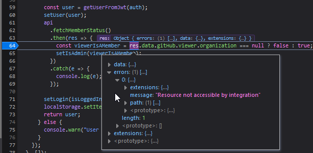 Bug: An error occurs when attempting to load admin status · Issue #1474 ...