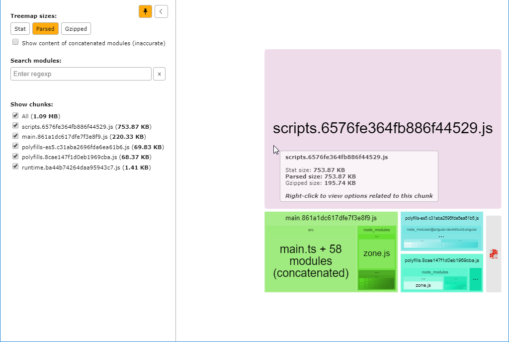 webpack-bundle-analyzer opaque scripts chunk