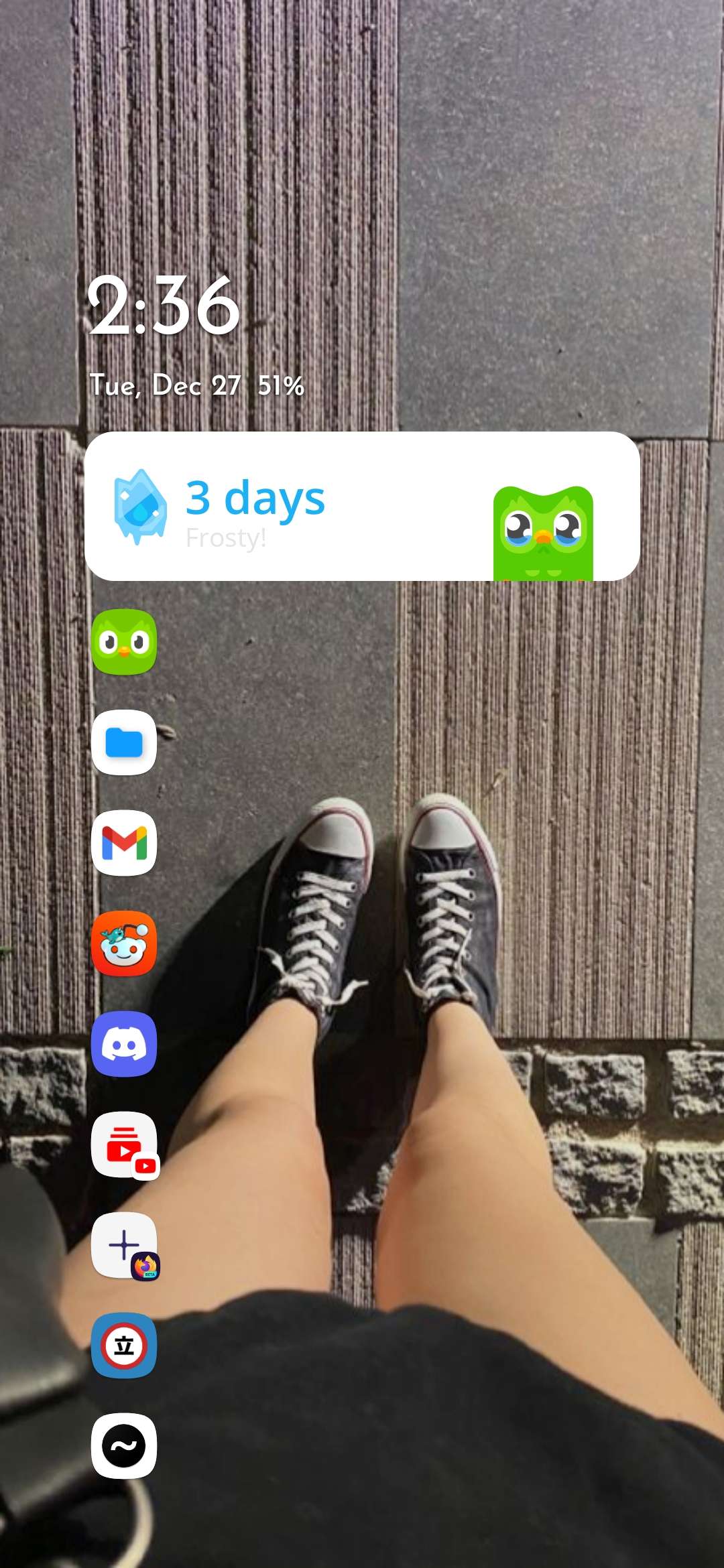 A second screenshot of a Duolingo KWGT