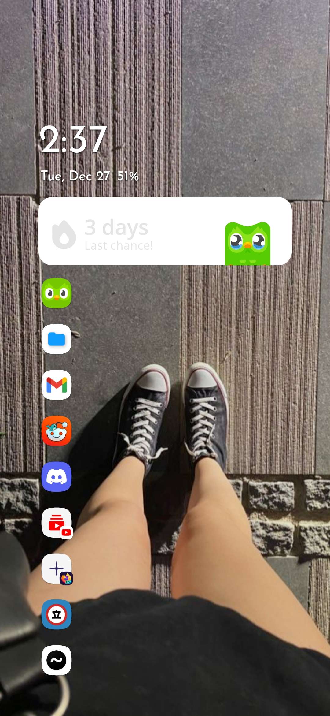 A third screenshot of a Duolingo KWGT