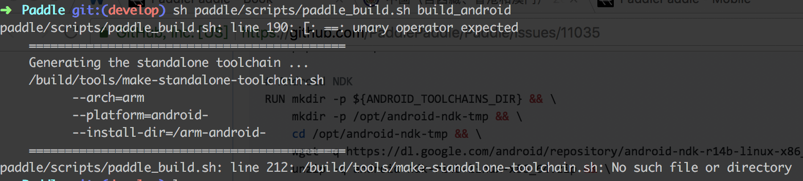 Docker build failed for android in the 'develop' branch · Issue #11035 ...