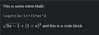 Inline math generates duplicate in render / does not work correctly ...