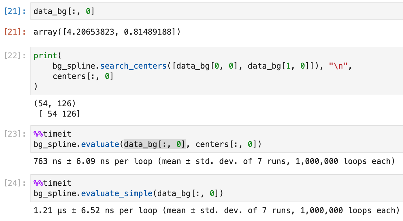 Add support for numpy arrays to evaluate function issue 34