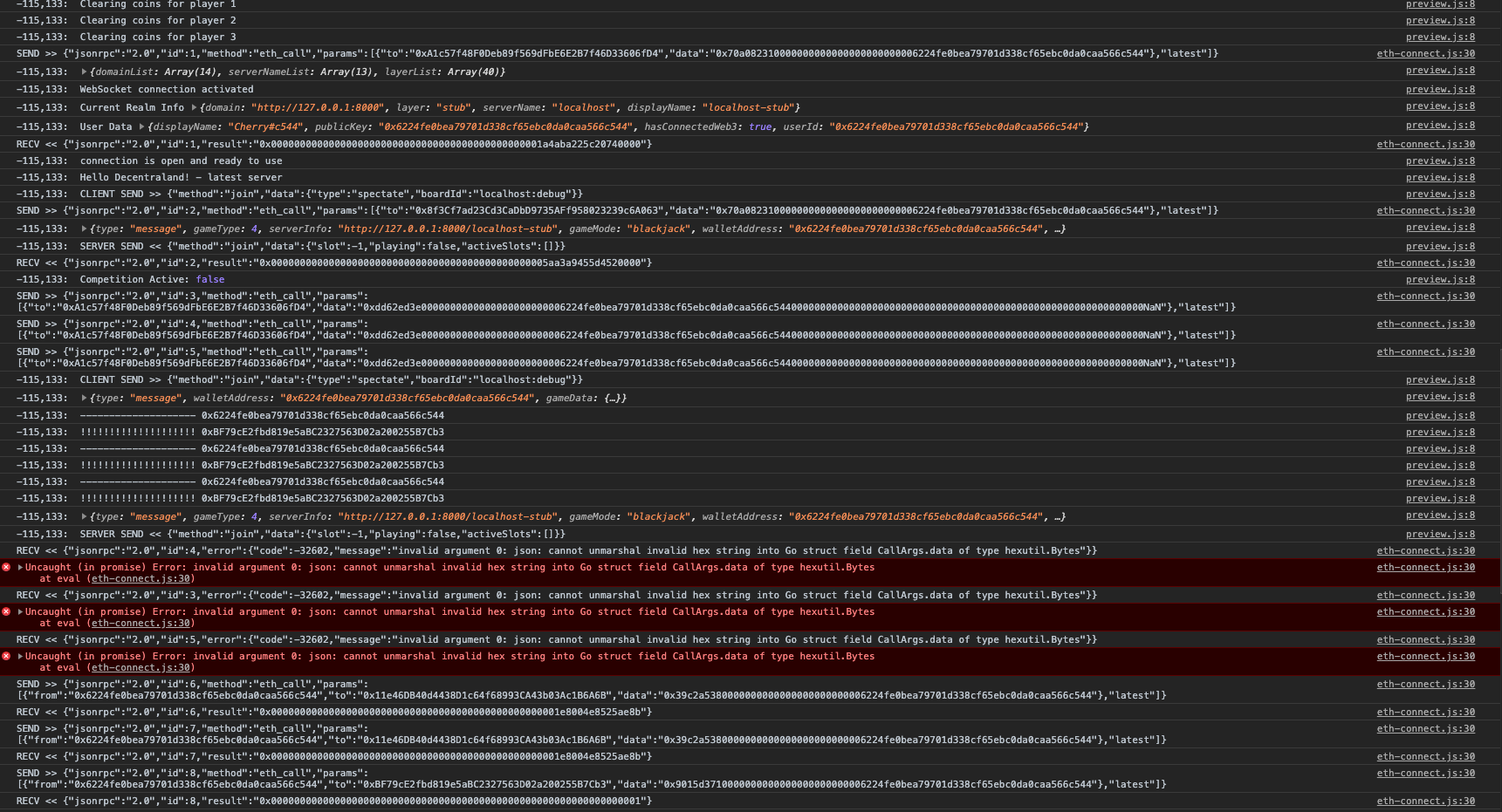 Eth connect issues with allowance function · Issue #2098 · decentraland ...