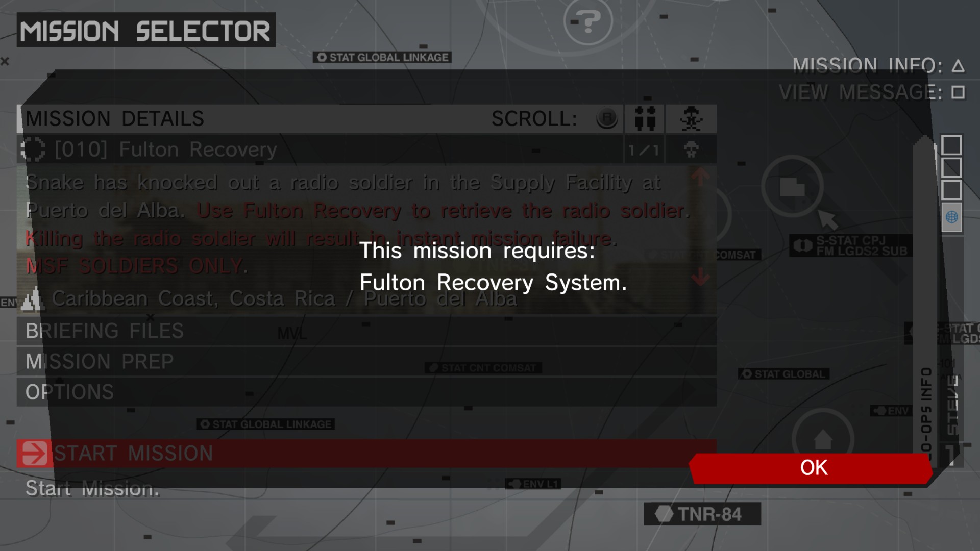 Mission refuses to start
