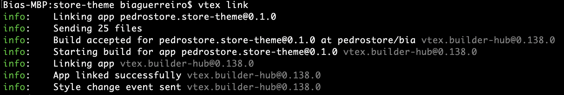 VTEX link example