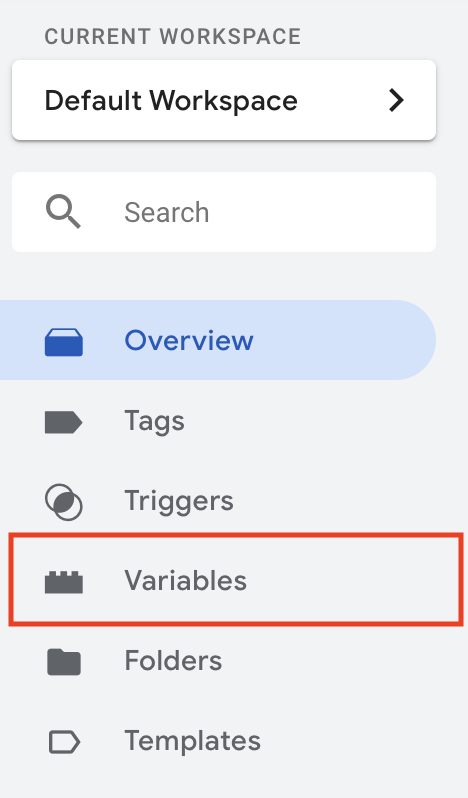 GTM-variables-menu
