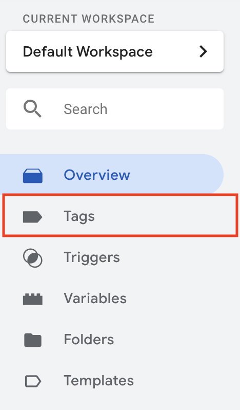 GTM-tags-menu