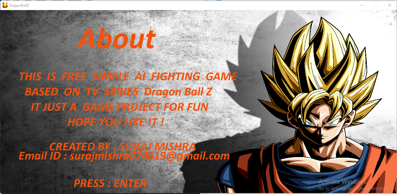 Github Surajmishra57 Ai Fighting Dragonball Z Game