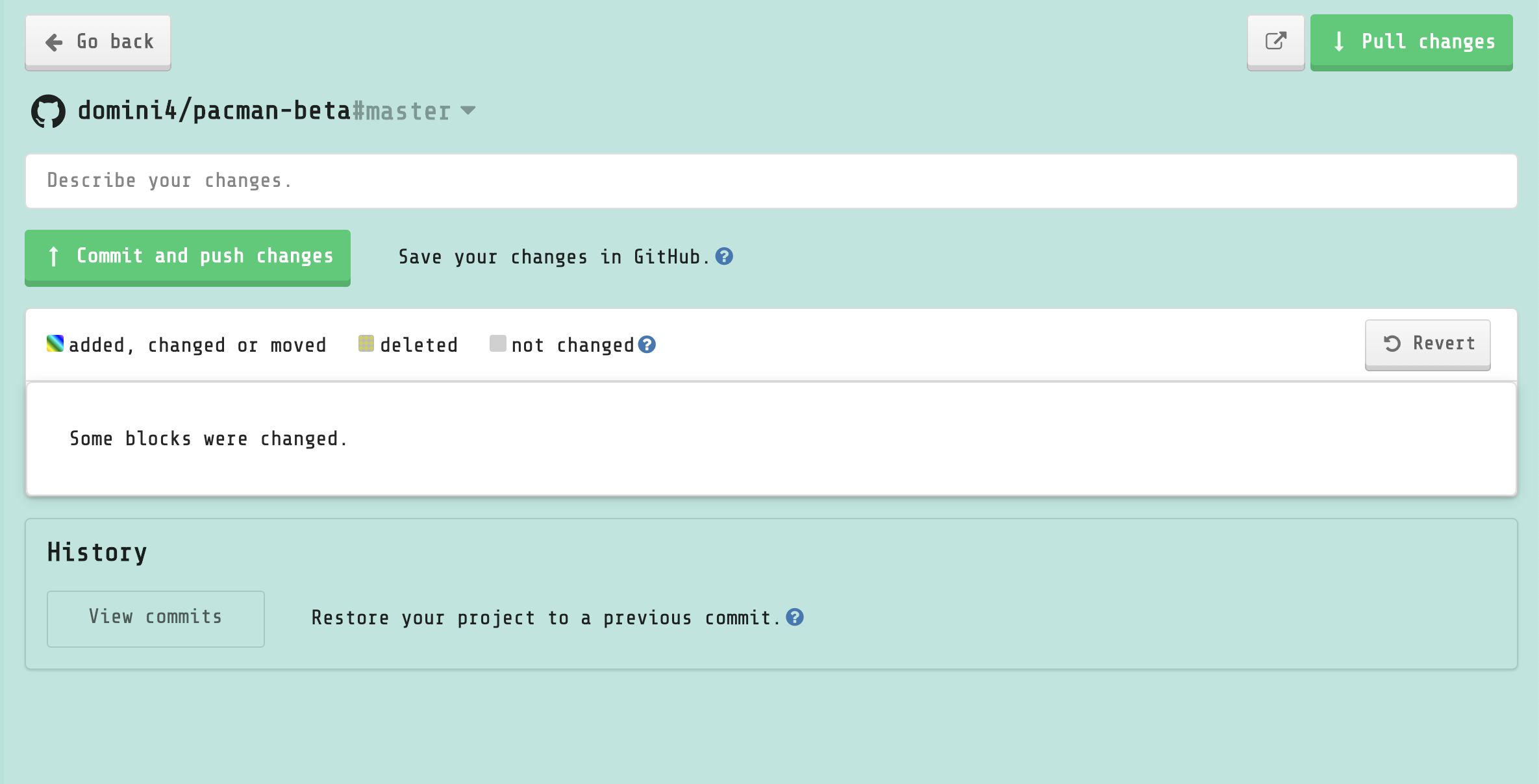 Github revert does not allow commit · Issue #1964 · microsoft/pxt ...