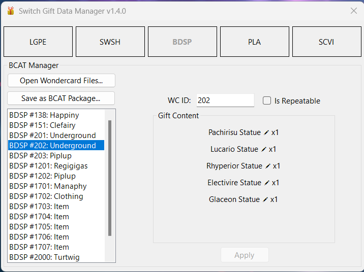 GitHub Manu098vm/SwitchGiftDataManager The Switch Gift Data