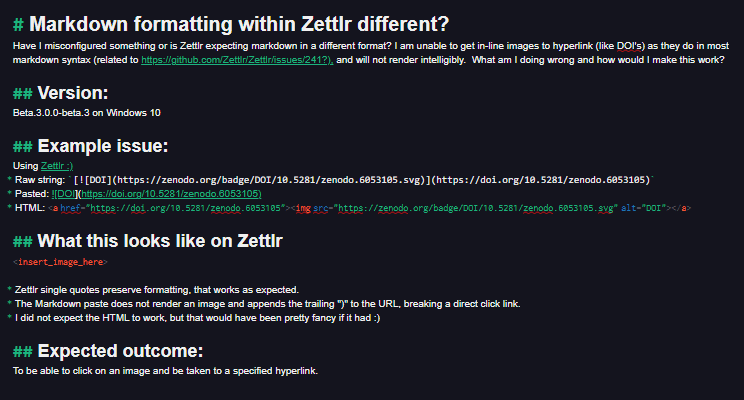 Markdown formatting within Zettlr different? · Zettlr Zettlr ...
