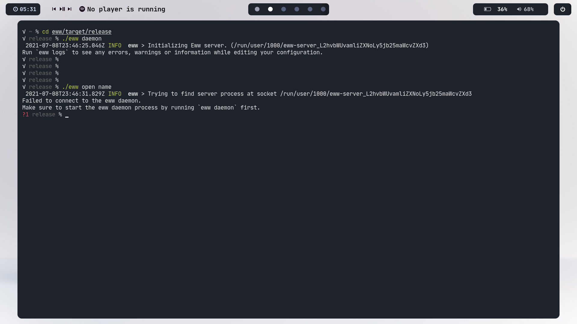 [BUG] Problem while starting eww · Issue #203 · elkowar/eww · GitHub
