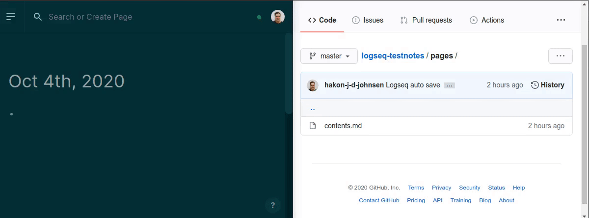 New page contents are not synced to github until the page is edited for ...