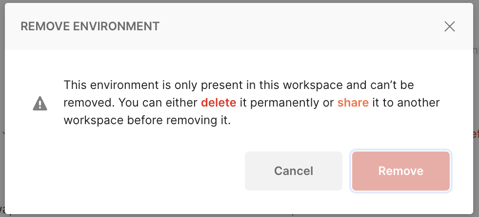 Cannot remove Environment from Workspace were it got shared · Issue ...